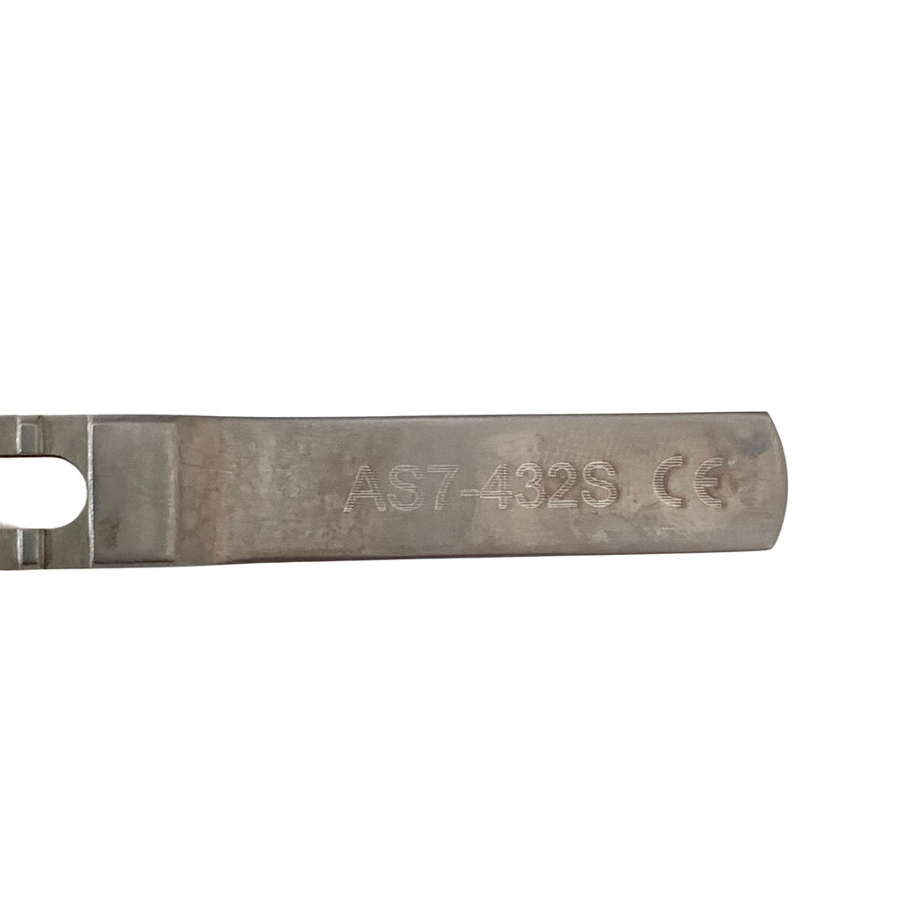 AURORA REF AS7-432S McPherson Straight Tying Forceps, 5mm Tying Platform, Long Handle, 115mm, Stainless Steel