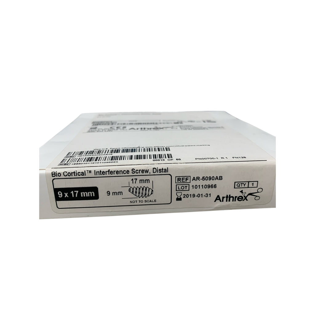 ARTHREX AR-5090AB Bio Cortical Interference Screw Distal 9 x 17 mm Exp 2019 01