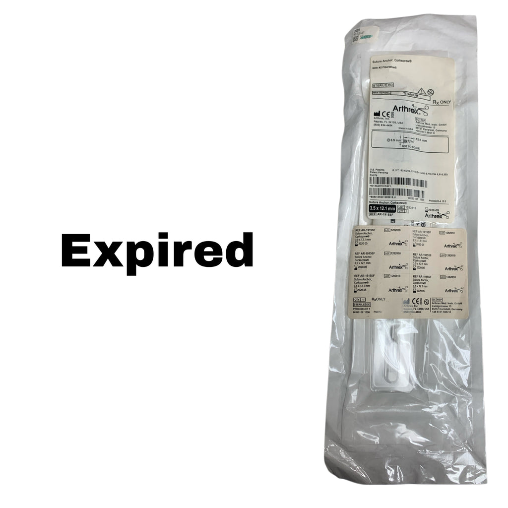 ARTHREX AR-1915SF Corkscrew Suture Anchor 3.5 x 12.1mm, EXP 2020-05