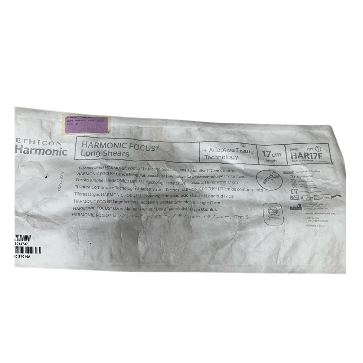ETHICON HAR17F Harmonic Focus Long Shears Adaptive Tissue Technology 17cm Exp 2023 12