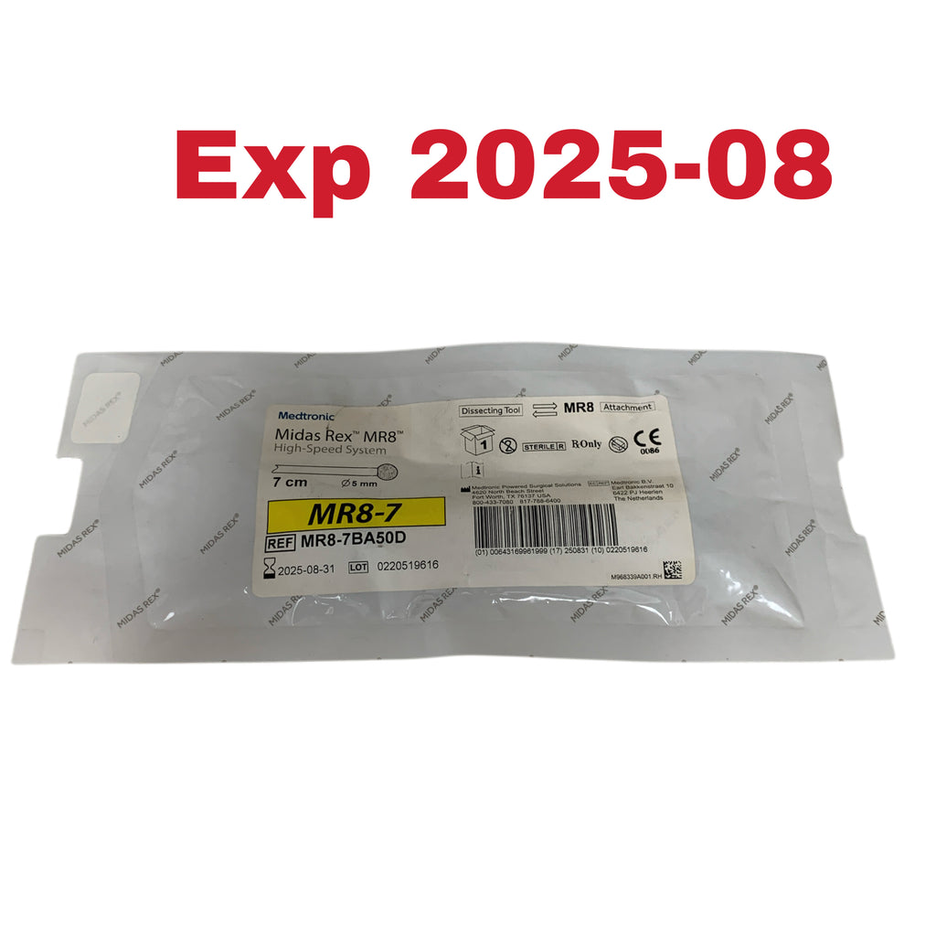 MEDTRONIC MIDAS REX MR8-7BA50D MR8 High-Speed System Dissecting Tool 7 cm 5 mm Exp 2025 08