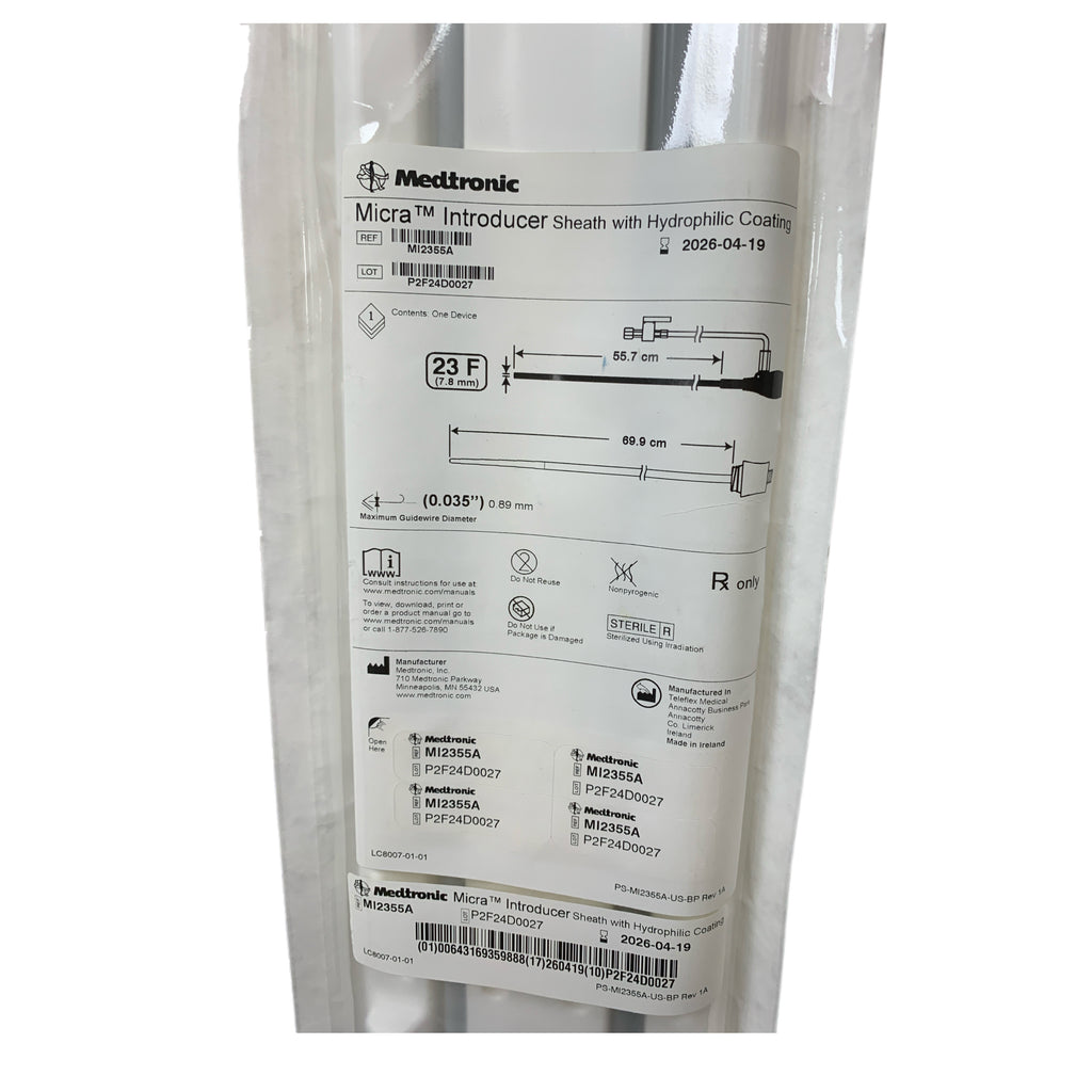 MEDTRONIC MI2355A Micra Introducer Sheath with Hydrophilic Coating 23 F 55.7 cm 0.035 in EXP 2026 04