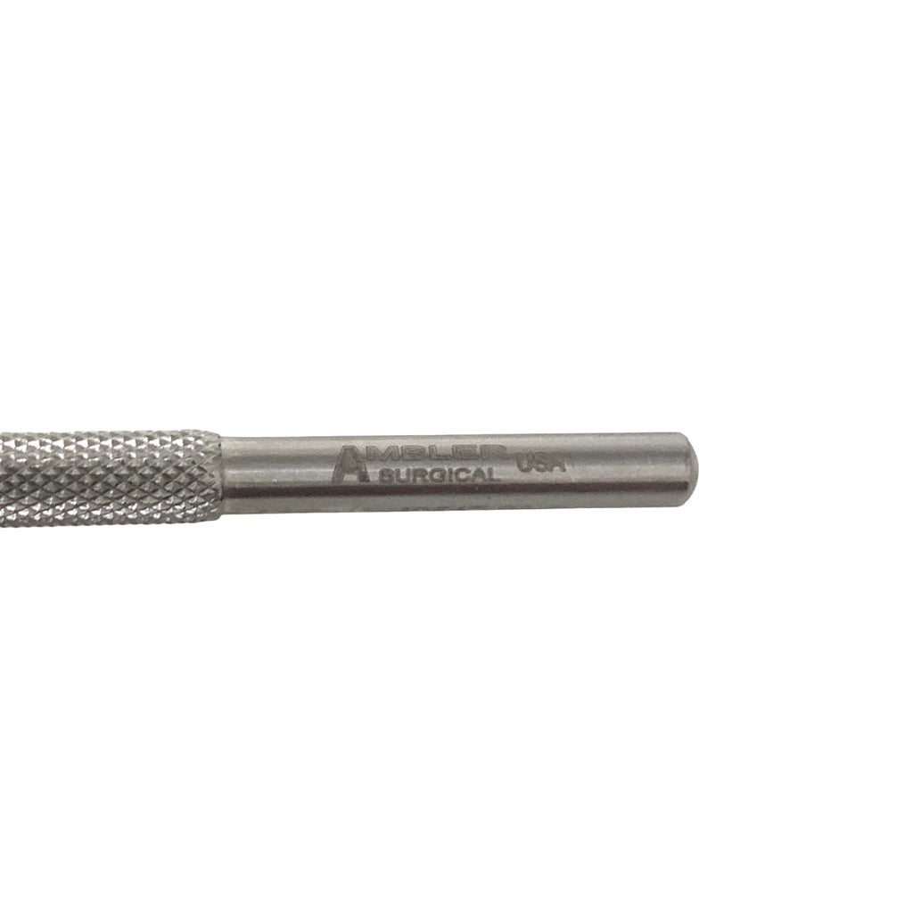 AMBLER REF 3285E Bechert nucleus rotator 4 7/8'',angled shaft, 7.0mm from bend to tip, horizontal y-shaped rotator tip, round handle