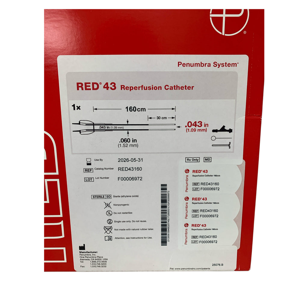 PENUMBRA RED43160 RED 43 Reperfusion Catheter 160 cm Exp 2026 05