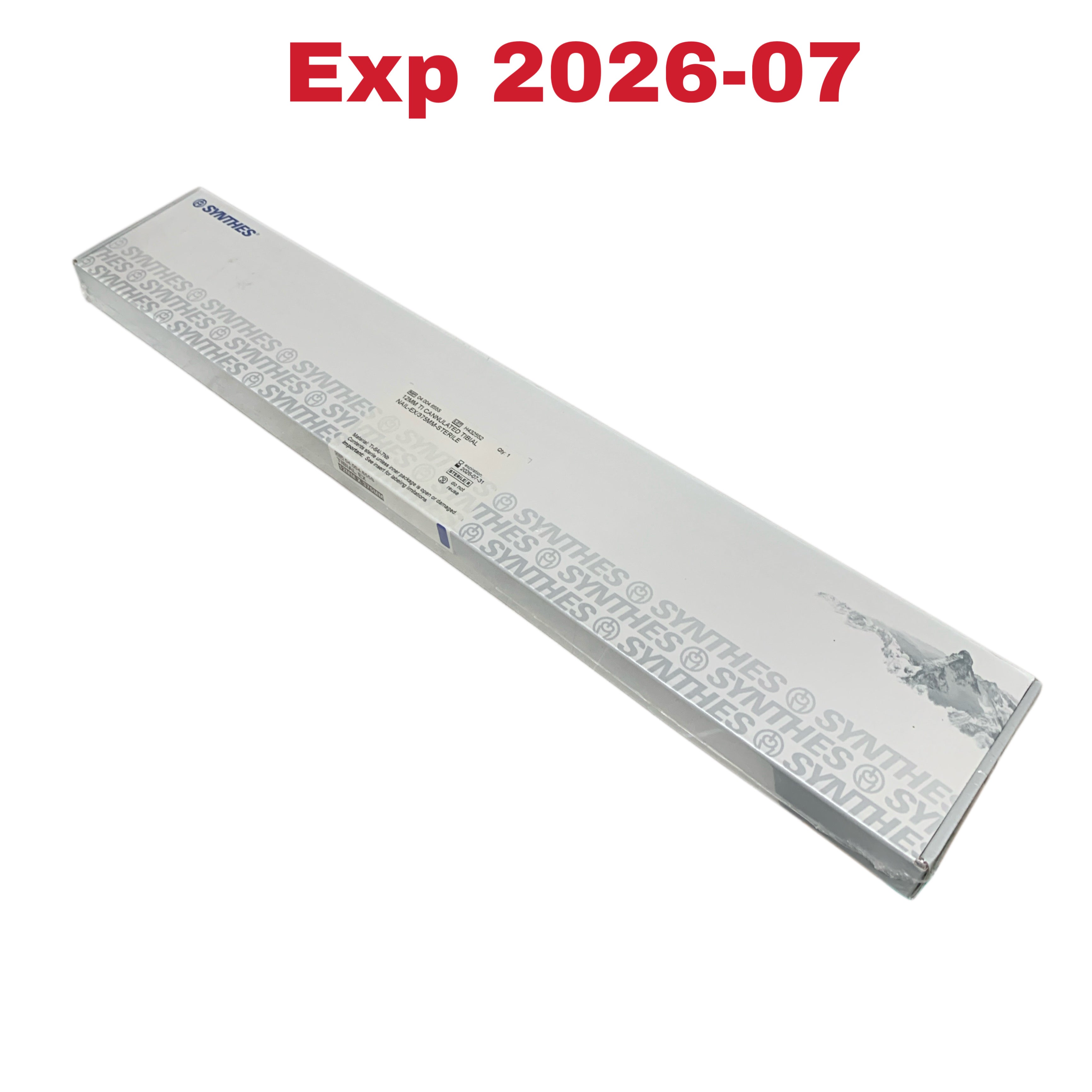 SYNTHES 04.004.655S Ti Cannulated Tibial Nail EX 12mm x 375mm Sterile Exp 2026 07
