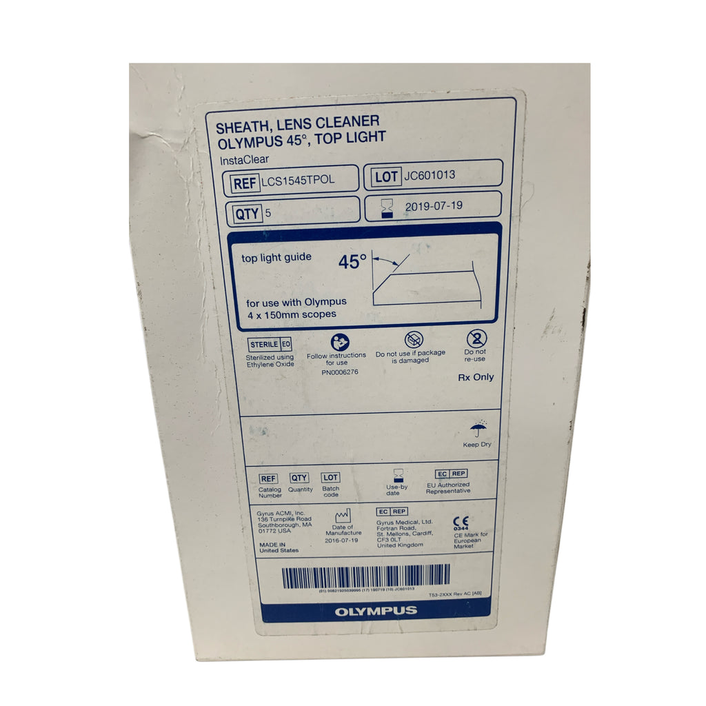 OLYMPUS REF LCS1545TPOL InstaClear Sheath Lens Cleaner, 45° Top Light, For 4 x 150mm Scopes, BOX OF 5, Exp.2019/07
