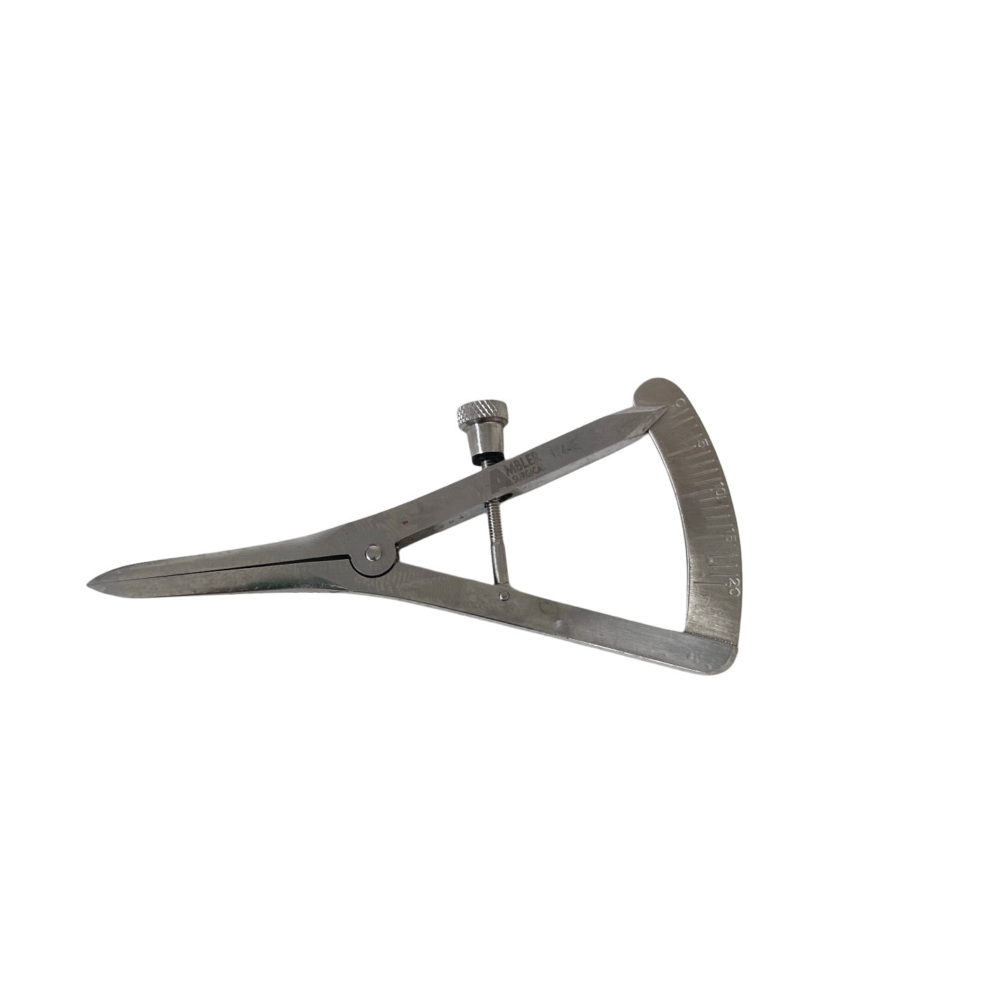 AMBLER REF 1144E Castroviejo caliper 3 1/2'', straight tips, measures from 0-20mm in 1.0mm increments, adjustable thumb-screw tension