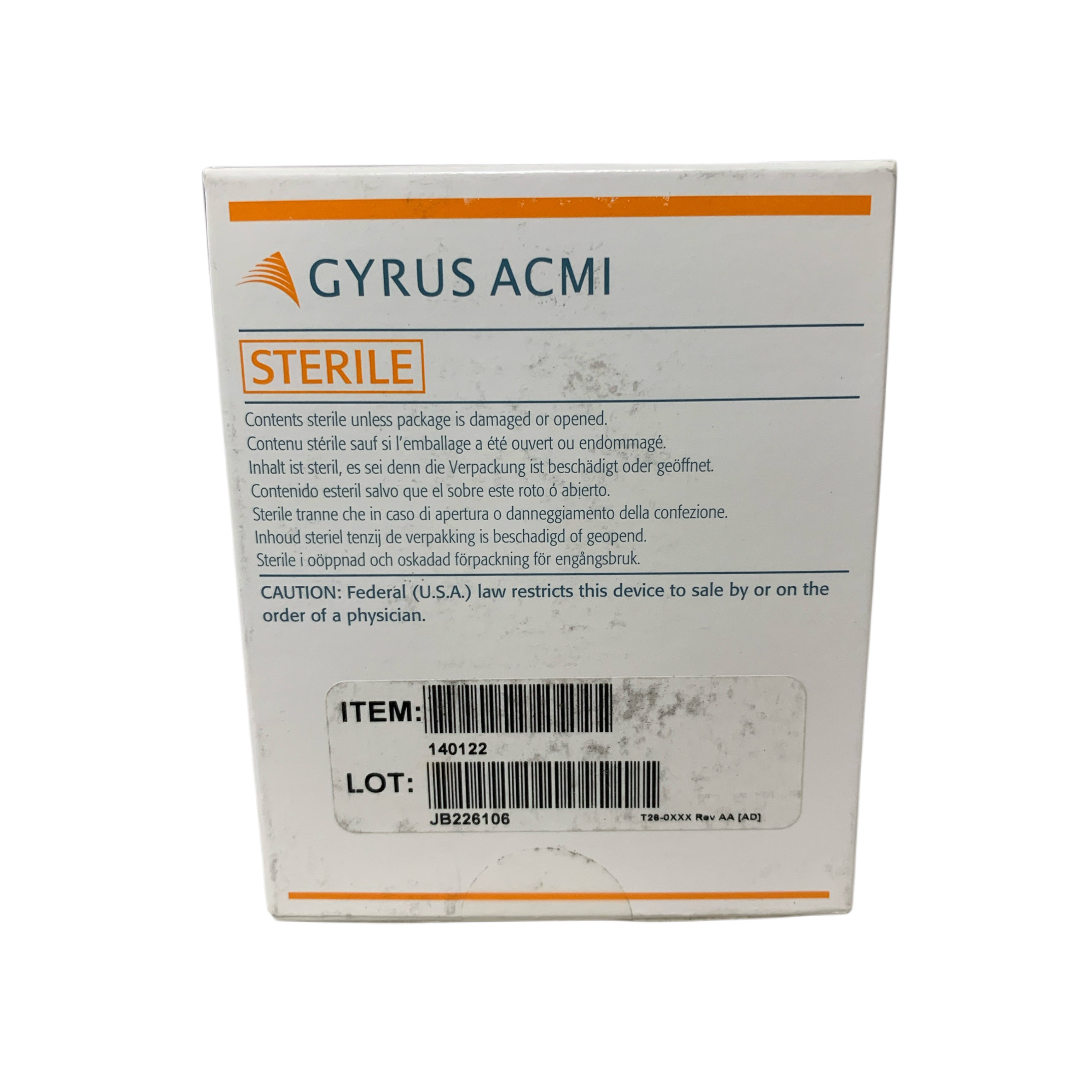 GYRUS ACMI REF 140122 Schuknecht Wire Piston Slim Shaft .6MM Diameter 3.5MM Length Fluoroplastic-Stainless, Exp.2032/04