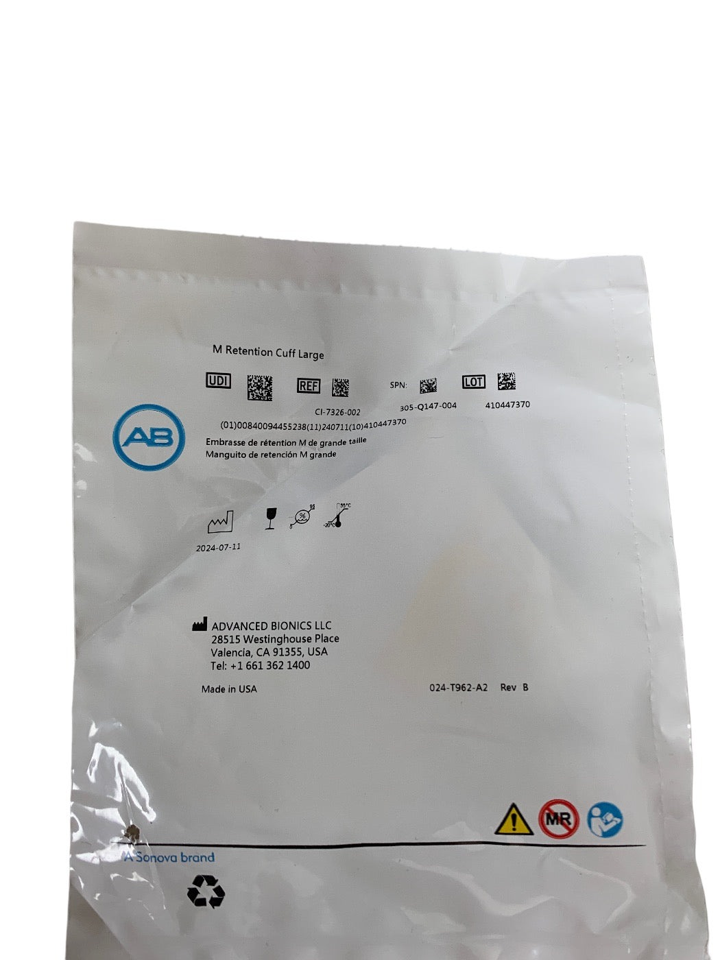 ADVANCED BIONICS CI-7326-002 M RETENTION CUFF LARGE