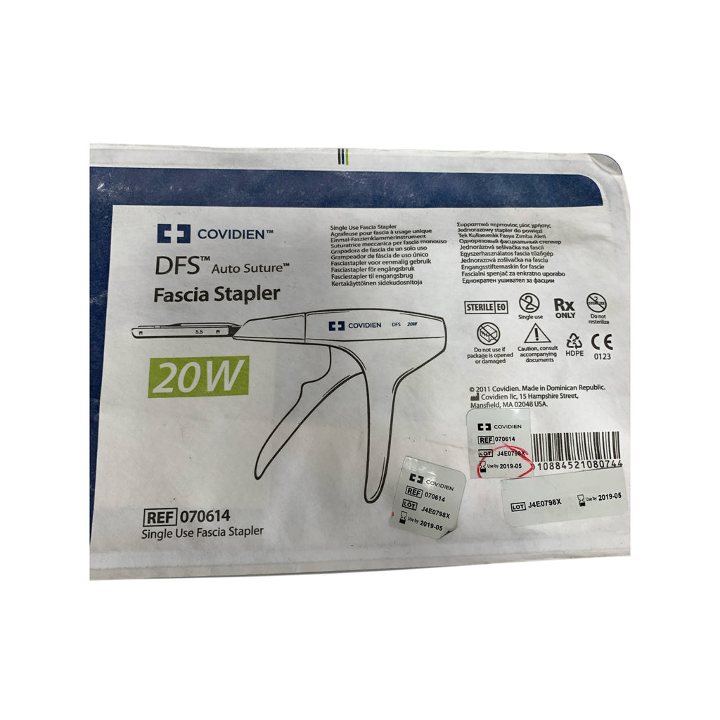 COVIDIEN 070614 DFS Auto Suture Fascia Stapler 20W Exp 2019 05