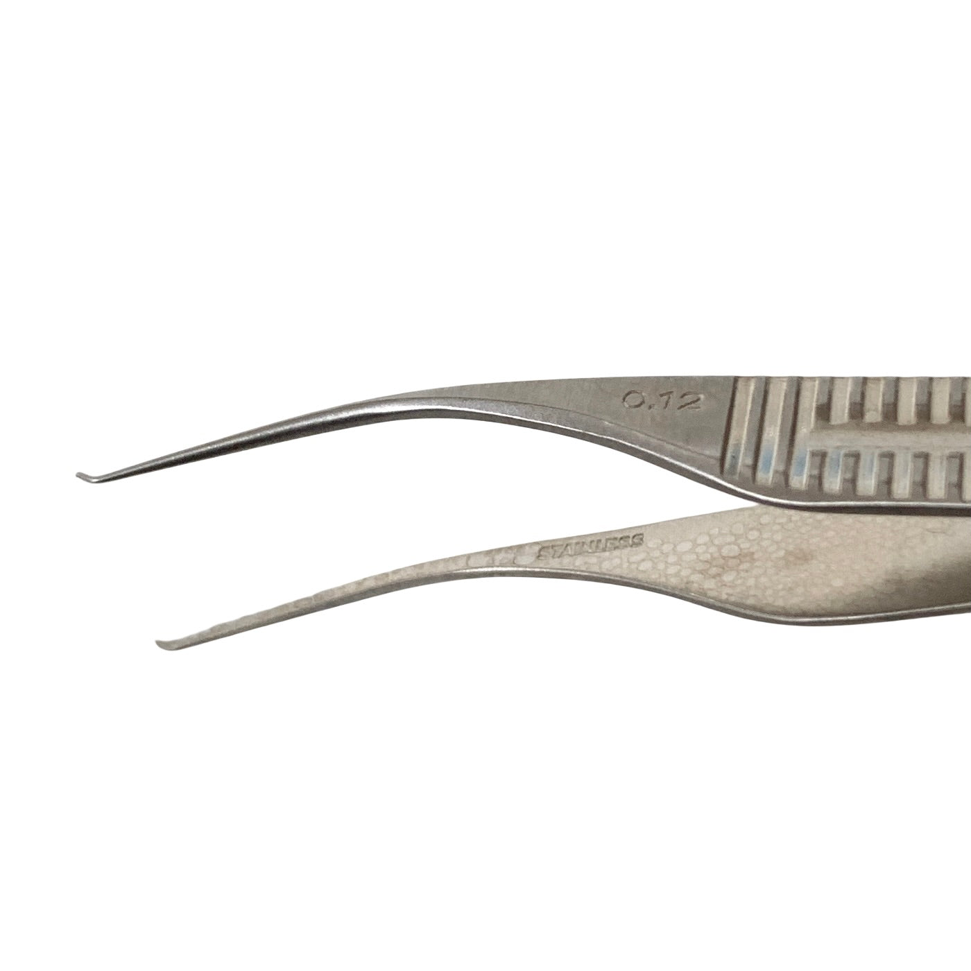 AMBLER REF 2240E Troutman-Barraquer colibri corneal forceps 2 7/8'',0.12mm 1x2 teeth set at 45º, flat handle