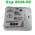 ETHICON REF JJ40G Coated VICRYL Absorbable Suture 1 (4.0 Metric) 27" 70cm CT-1 Needle, Exp.2026/09