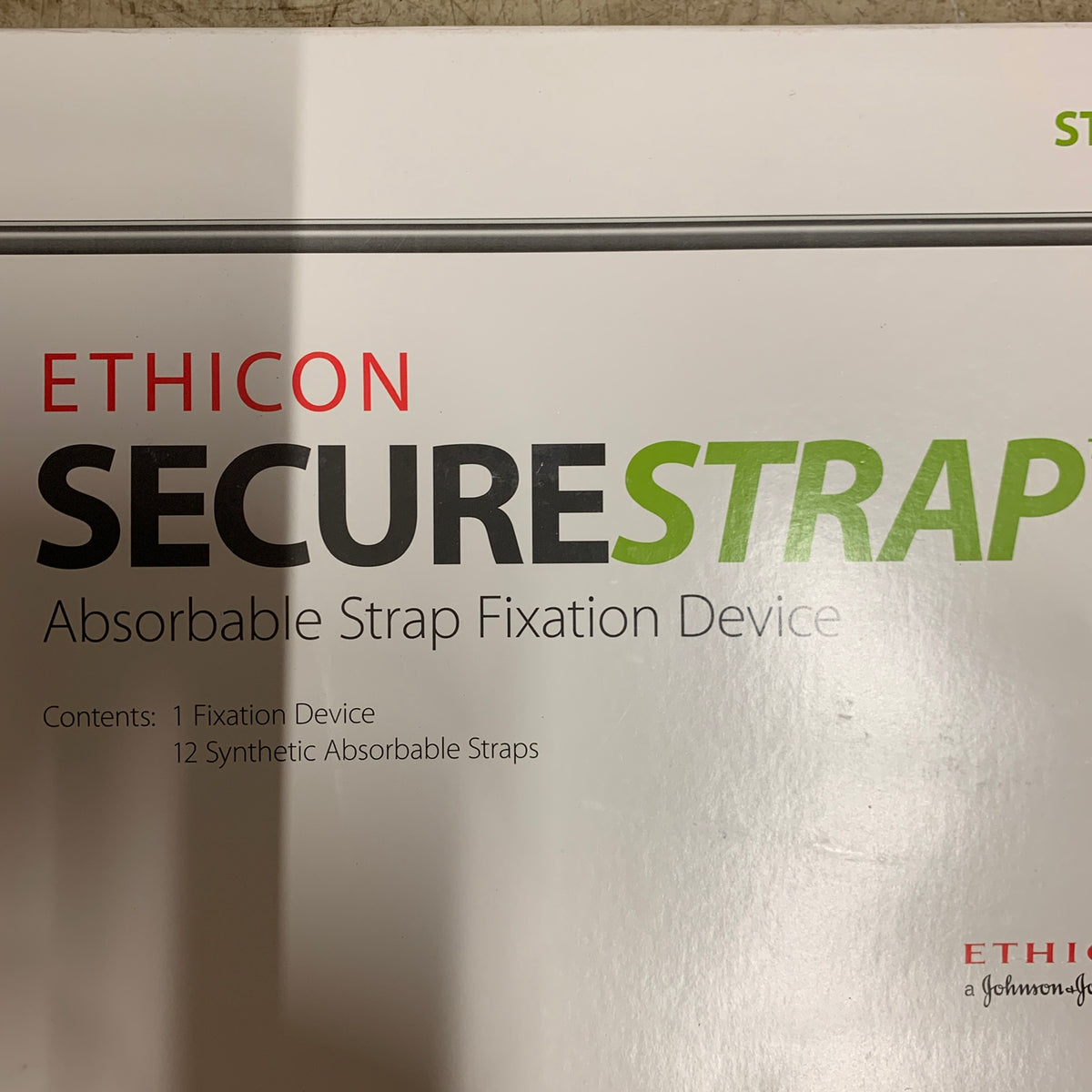 ETHICON STRAP12 Securestrap Absorbable Strap Fixation Device 12 Synthetic Absorbable Straps EXP 2021 10