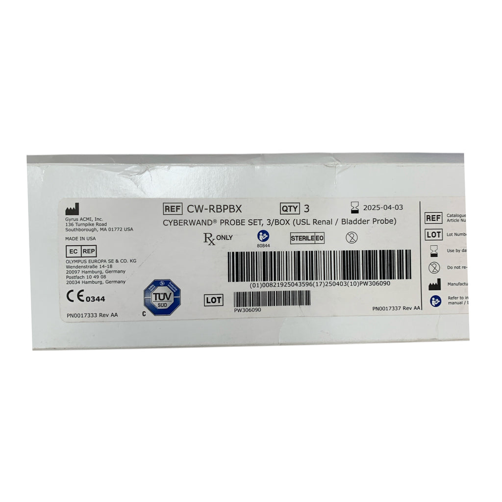 GYRUS ACMI REF CW-RBPBX Cyberwand Probe Set USL Renal Bladder Probe BOX OF 3 Exp 2025 04