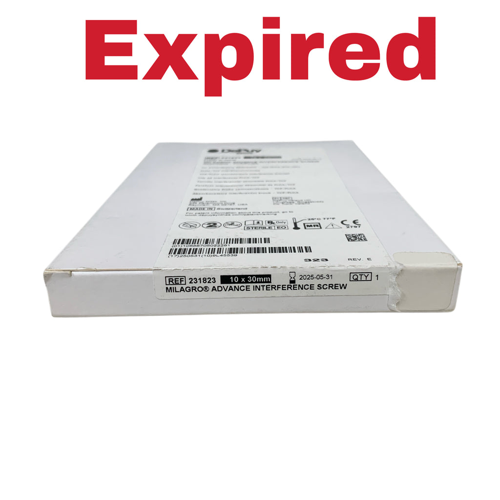 DEPUY MITEK REF 231823 Milagro Advance Interference Screw Absorbable 10 x 30mm Exp 2025 05