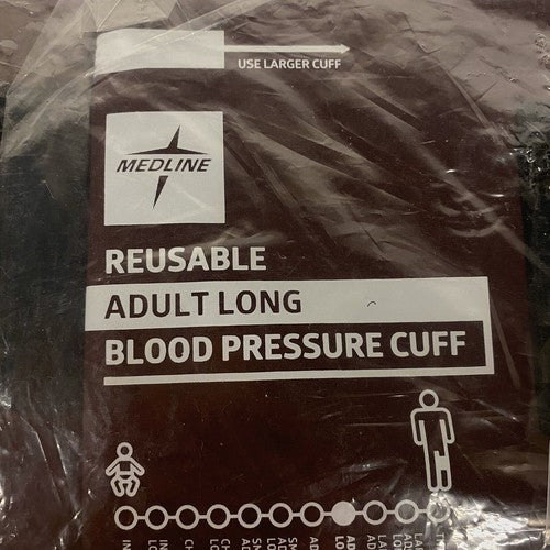 Medline MDS9913MQLRE Adult Long Reusable BP Cuff  1 Tube w/ MQ Connector (Qty 5)