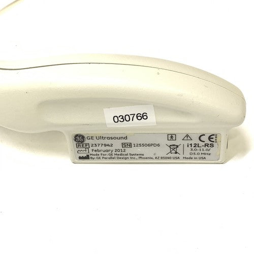 GE i12L-RS Linear Array Ultrasound Transducer Probe REF 2377942