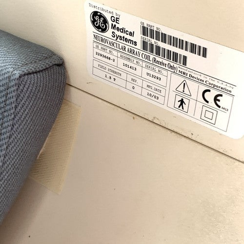 GE REF 2293668-2, Neurovascular Array Coil, Receive only, Missing Mirror