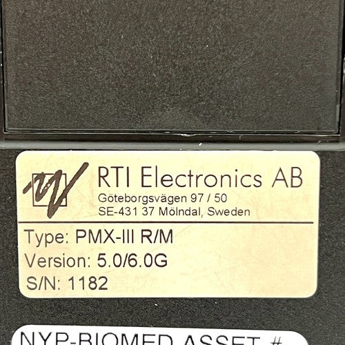 RTI Electronics Type PMX III R/M, X-Ray Multimeter