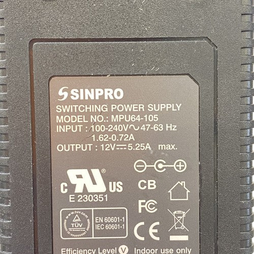 Sinpro MPU64-105 Switching Power Supply 12V-5.25A