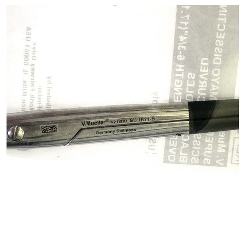 V.Mueller SU1811-S Super Cut Mayo Dissecting Scissors Curved Black Handle 6-3/4”