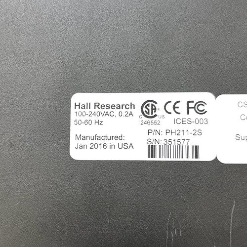 Hall Research Model PH211-2S Console Extender Sender Unit