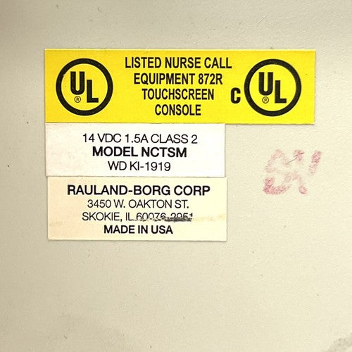 Rauland Responder IV NCTSM Nurse Station Phone Console For Parts/Repairs