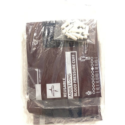 Medline MDS9913MQLRE Adult Long Reusable BP Cuff  1 Tube w/ MQ Connector (Qty 5)