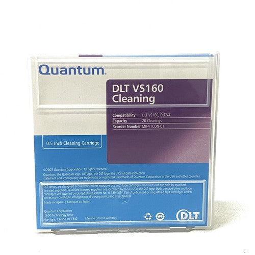 Quantum DLT-VS160 Cleaning Tape 0.5 Inch Cleaning Cartridge 20 Cleanings