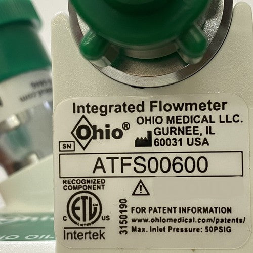 Ohio Medical Oxygen Integrated Flowmeter O2 Flowmeter FI-T15UO-ON-E