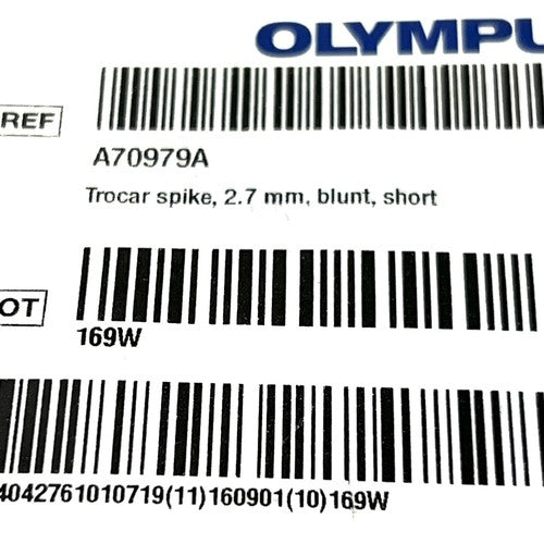 Olympus REF A70979A Trocar spike, 2.7 mm, blunt, short