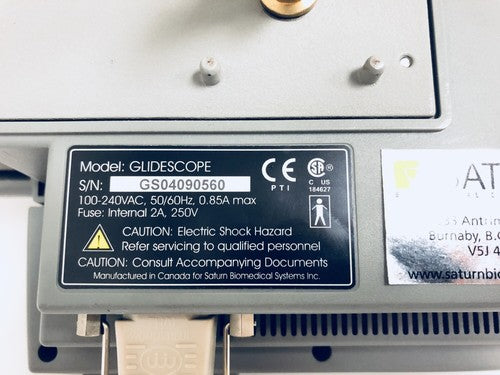 Saturn Biomedical GlideScope Portable Laryngascope Video Intibation System
