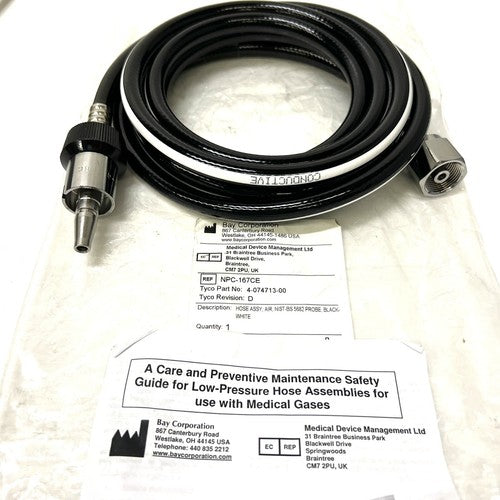 Bay Corporation REF NPC-167CE, HOSE ASSY, AIR, NIST-BS 5682 PROBE, BLACK-WHITE