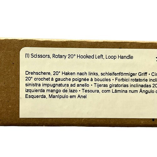 ACUFEX REF 010814, Scissors, Rotary 20° Hooked Left, Loop Handle