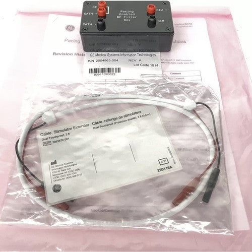 GE 2004965-001 Pacing Enable RF Filter Box w/ 2083472-001 Cable Simulator Extnd
