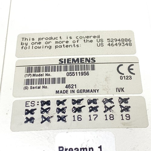 Siemens 05512038 CP 1.5T Flex MRI Coil w/ 05511956 Interface