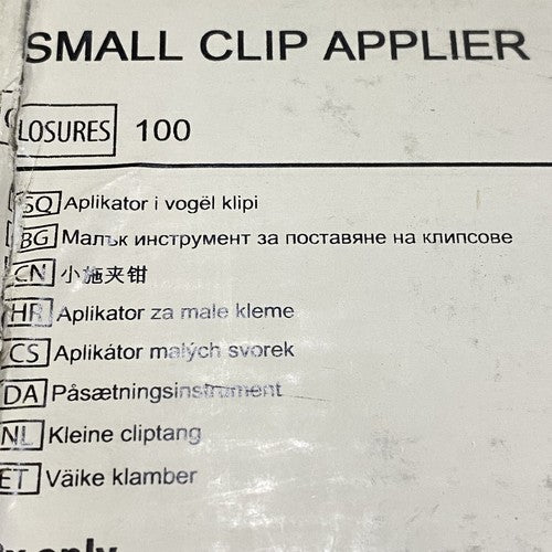 Intuitive Surgical 420401 Da Vinci Xi Small Clip Applier Closures 100, 8mm