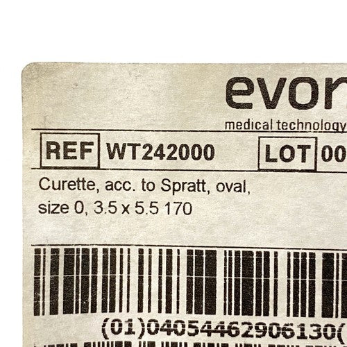 Olympus Evonos REF WT242000 Curette,Spratt Oval Size 0, 3.5 x 5.5 170 Mfd 2015