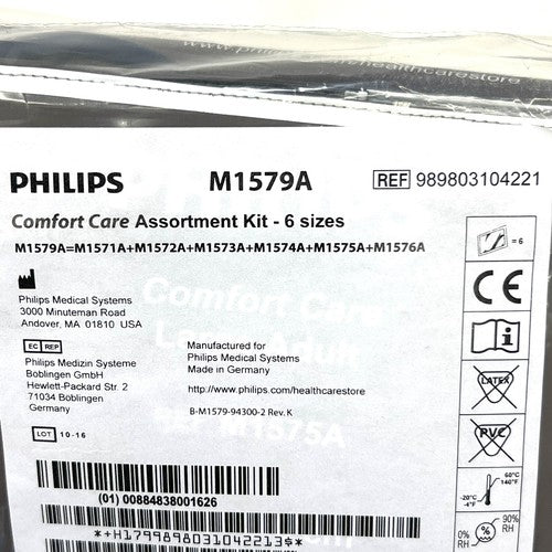 Philips REF M1579A Comfort Care Assortment Kit Cuff 6 Size, REF 989803104221