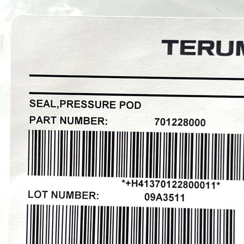 TerumoBCT P/N 701228000, Seal, Pressure POD