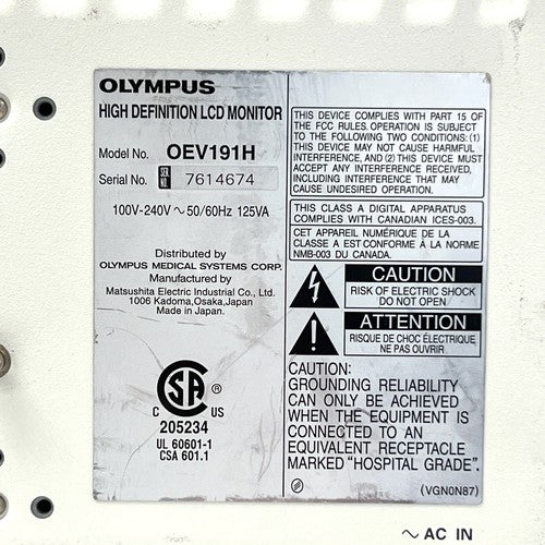 Olympus OEV191H High Definition 19" Medical Monitor