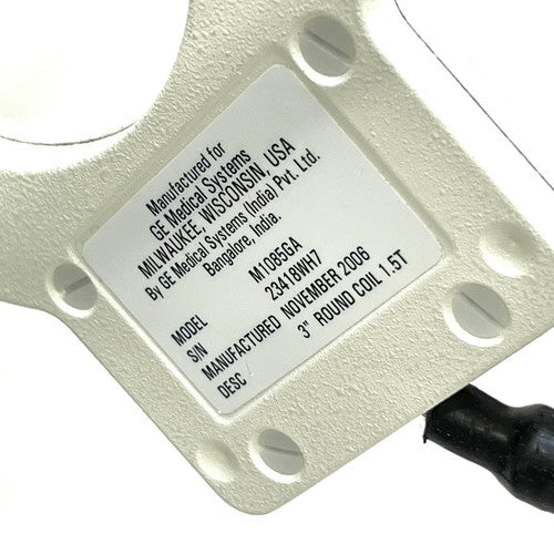 GE REF M1085GA 1.5T 3" ROUND COIL MRI Coil Dual Coil