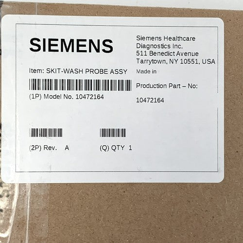 Siemens REF 10472164, Skit-Wash Probe Assembly, PN 1000039276-03-TO