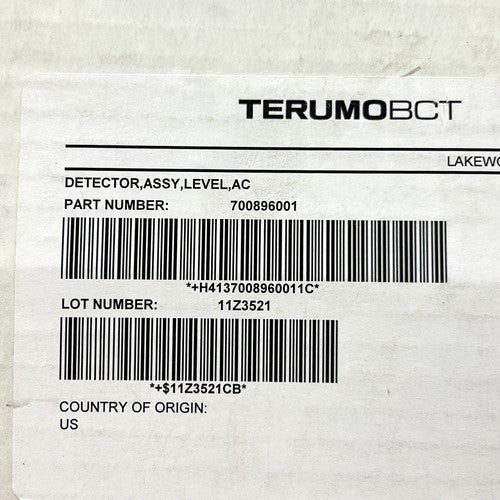 TerumoBCT P/N 700896001, Detector Assembly Level, AC