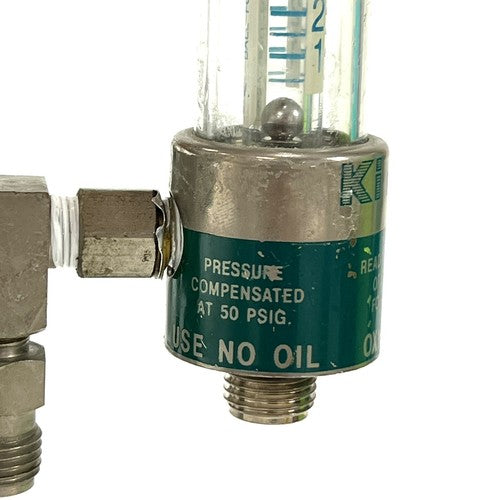 Key Instruments Dual O2 Flowmeter, Model O2, w/ Y Block Assembly