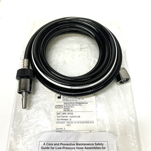 Bay Corporation REF NPC-167CE, HOSE ASSY, AIR, NIST-BS 5682 PROBE, BLACK-WHITE