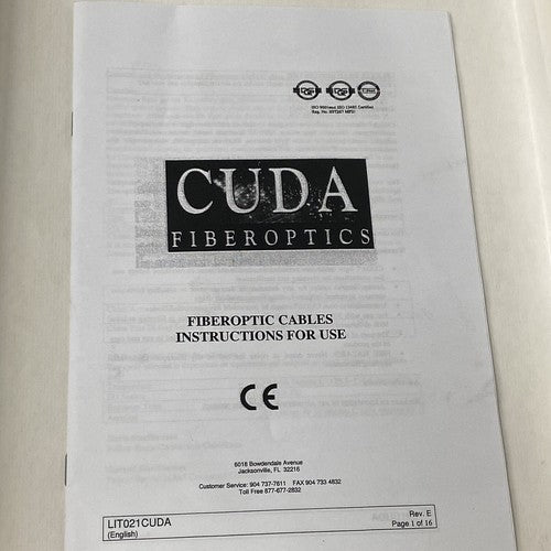 Cuda Fiberoptics P/N EC-BLU50U090 Light Cable