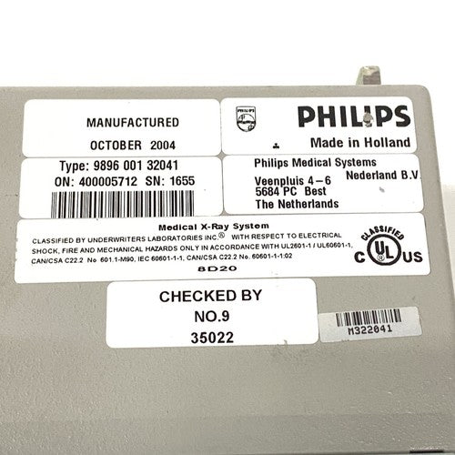 Philips REF 9896-001-32041 TSO Geometry Medical X-ray System
