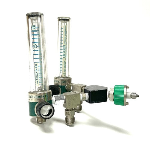 Key Instruments Dual O2 Flowmeter, Model O2, w/ Y Block Assembly