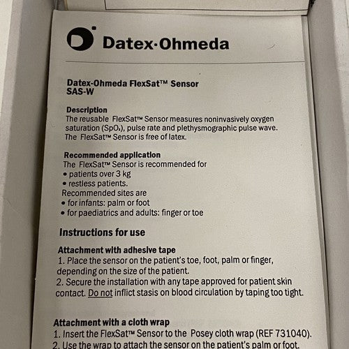 DATEX OHMEDA REF SAS-W , Cable Length 1m/3ft (NEW)